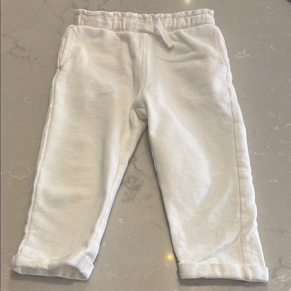 Mango Kids White Sweatpants